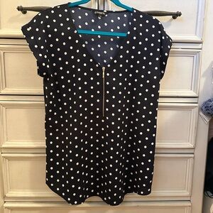 Express Navy Polka Dot Women's Top